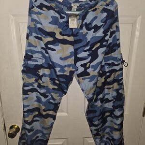 Rue21 Blue Camo Cargo Pants